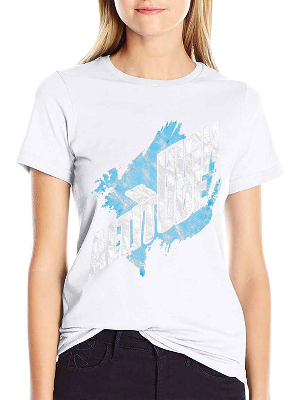 High Altitude Graphic Tee - Black Cotton T-Shirt