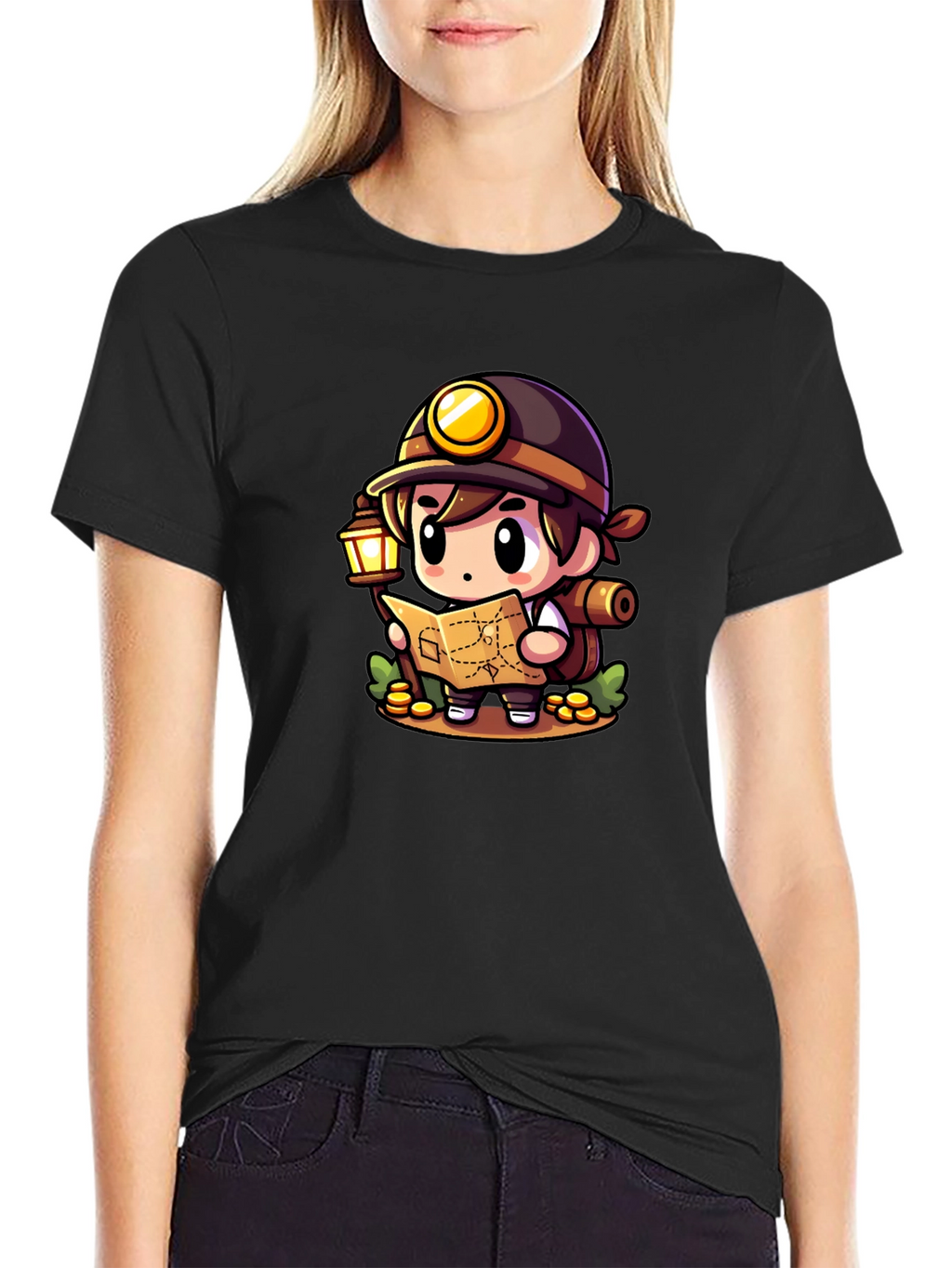 Miner Adventurer Graphic Tee - Black
