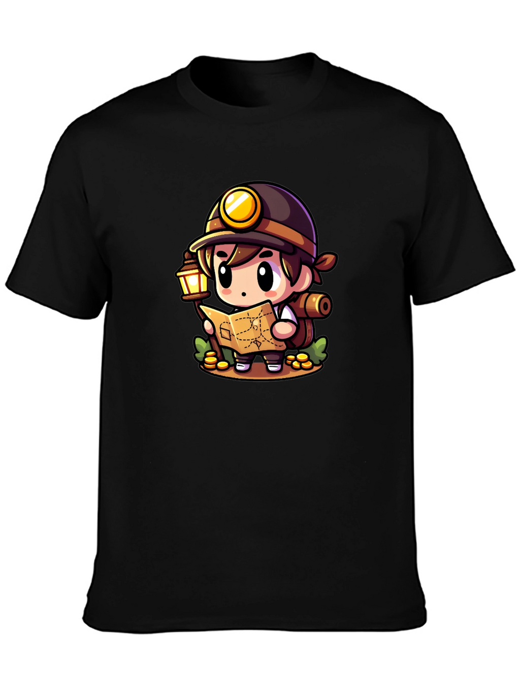 Miner Adventurer Graphic Tee - Black