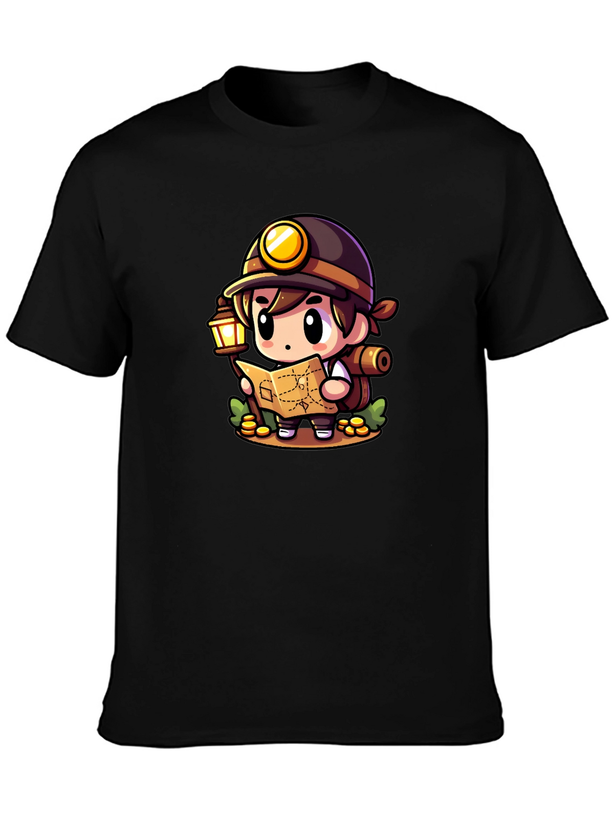 Miner Adventurer Graphic Tee - Black