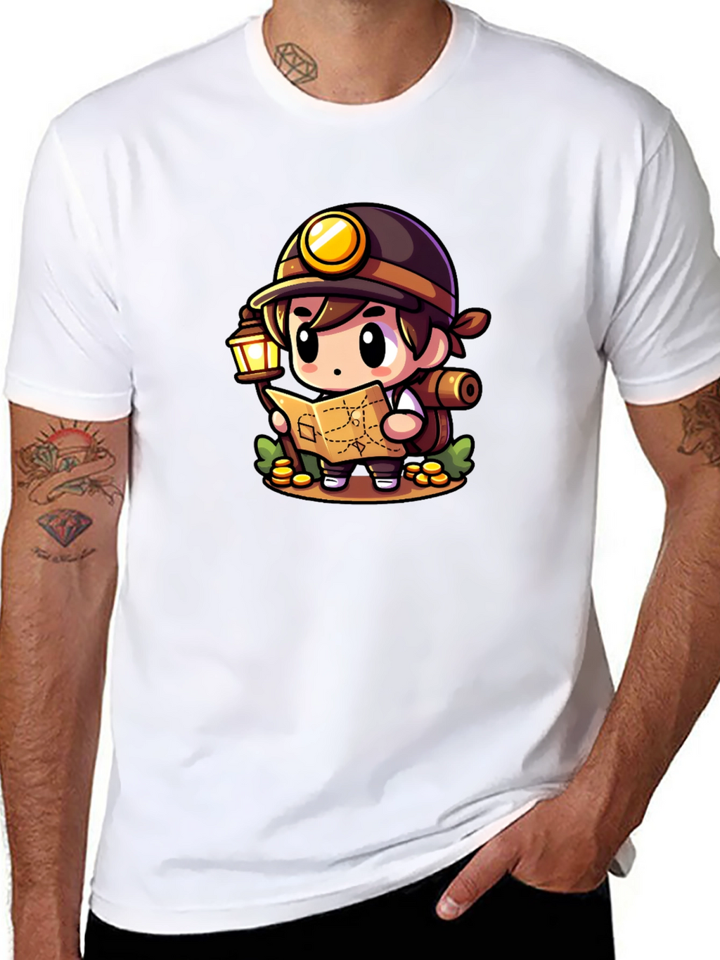 Miner Adventurer Graphic Tee - Black