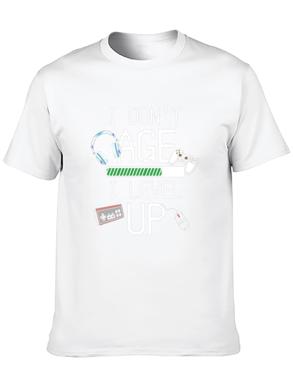 I Dont Age I Level Up T-Shirt Gamer Black