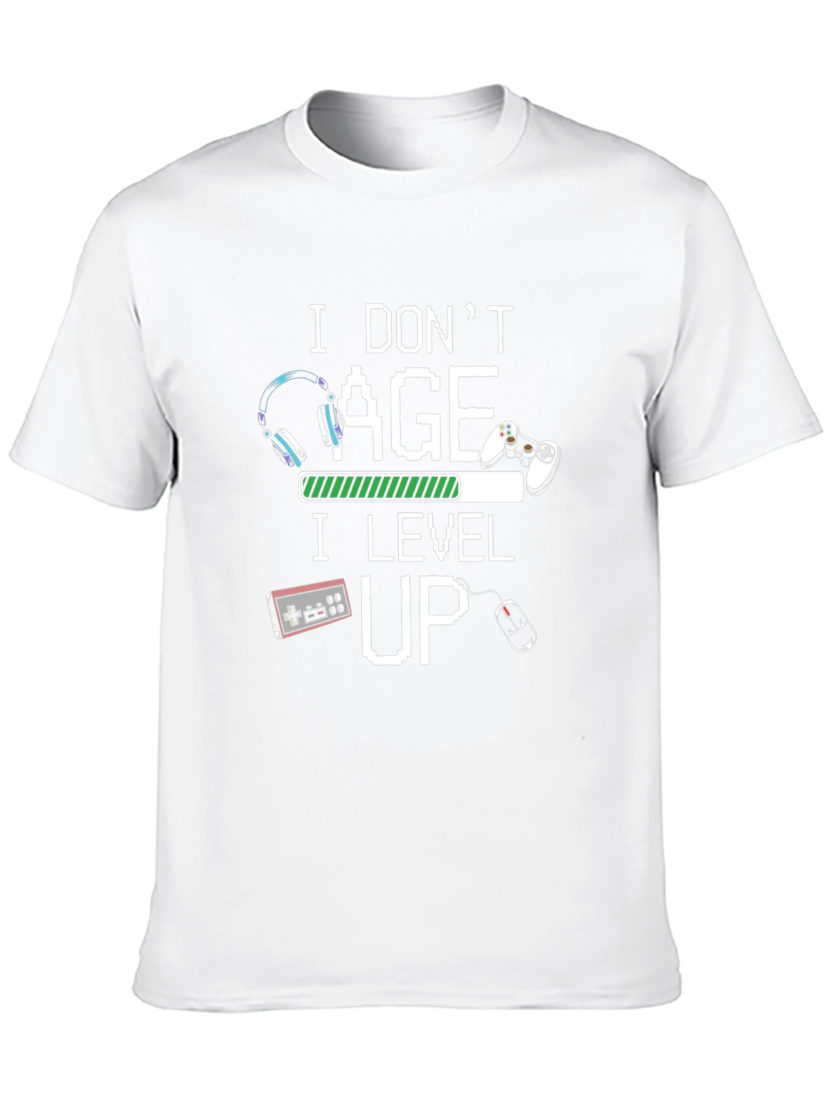 I Dont Age I Level Up T-Shirt Gamer Black