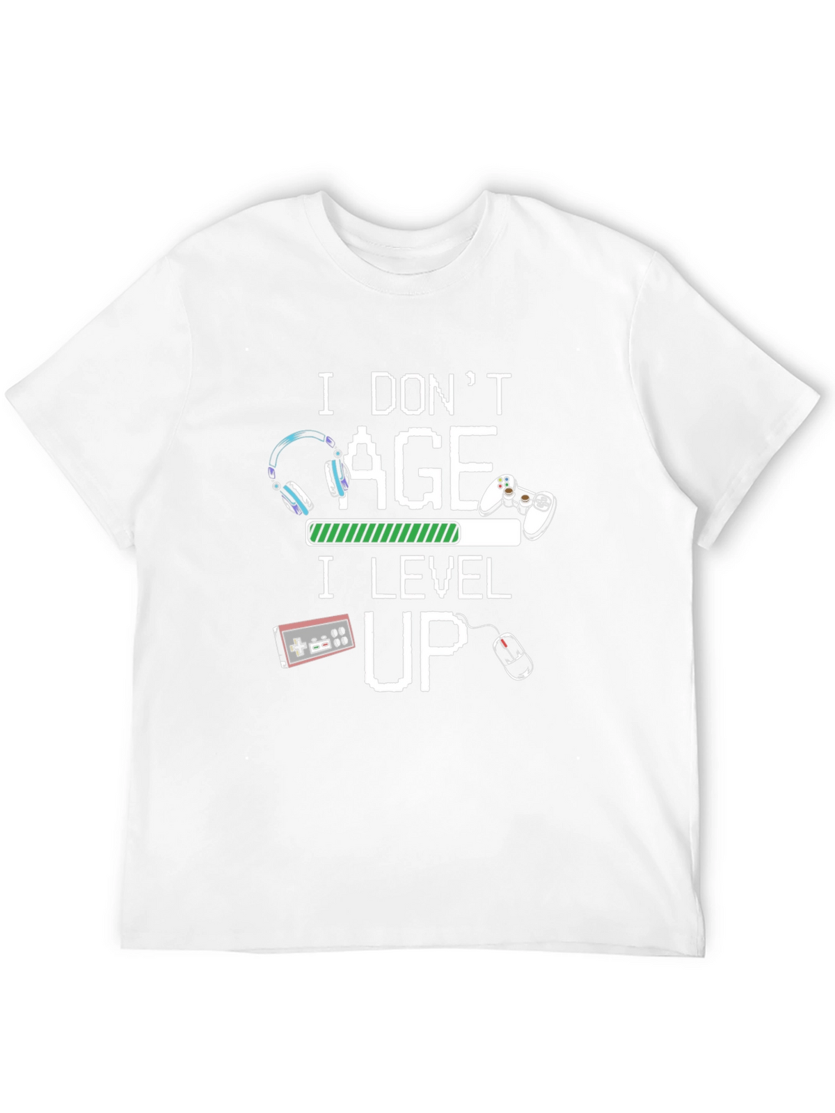 I Dont Age I Level Up T-Shirt Gamer Black