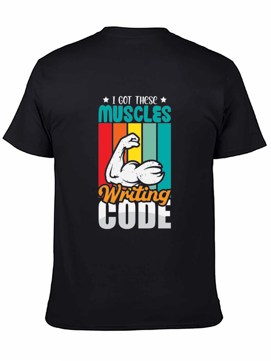 Code Muscles Black Graphic Tee