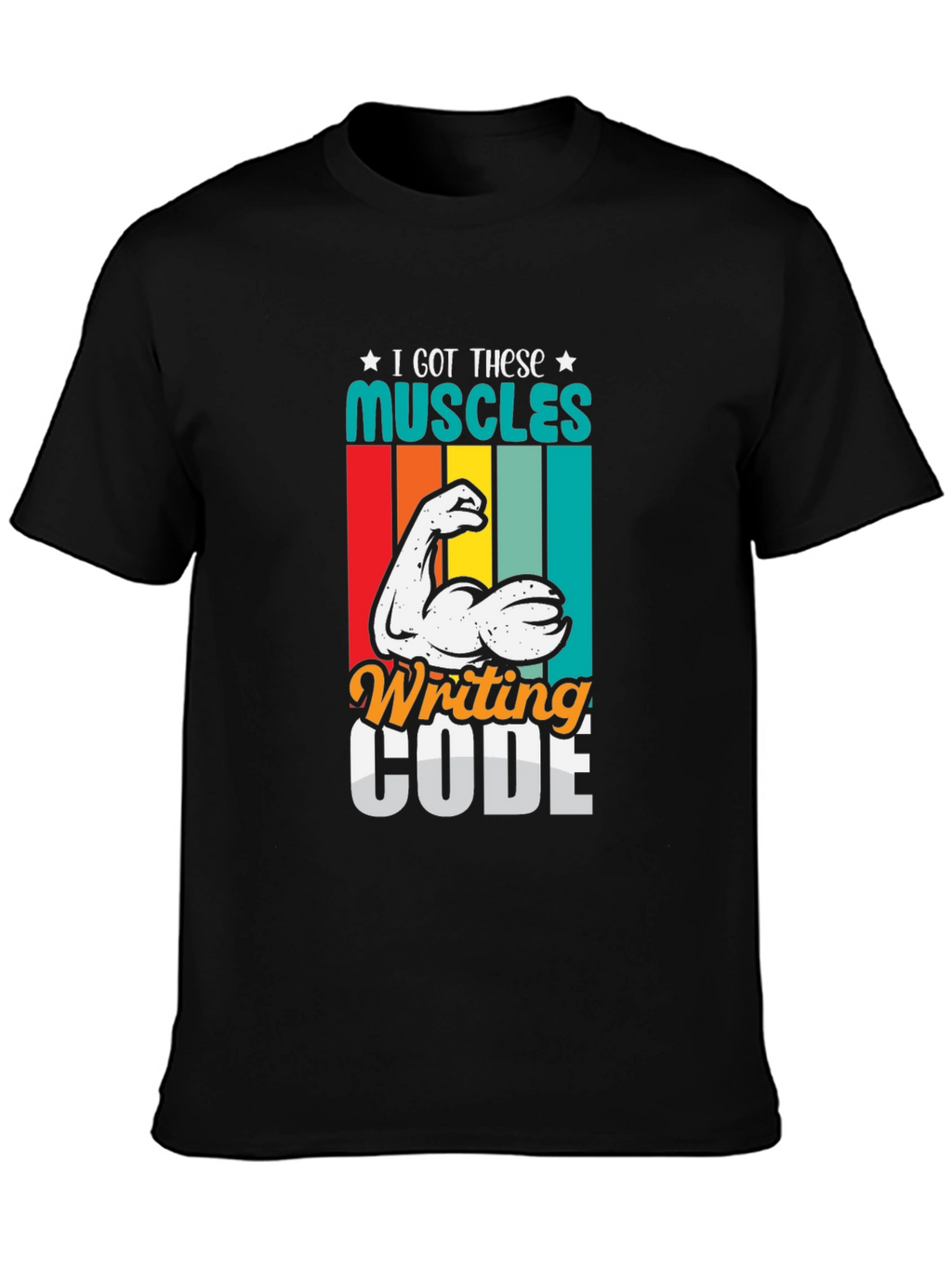 Code Muscles Black Graphic Tee