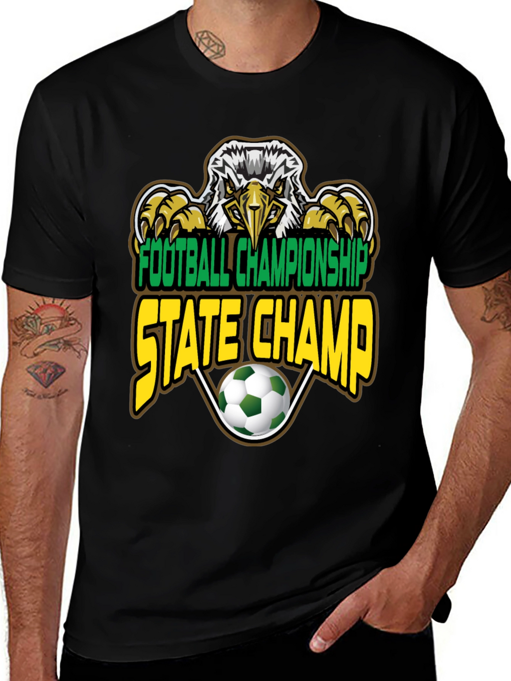 Football Championship State Champ Eagle T-Shirt