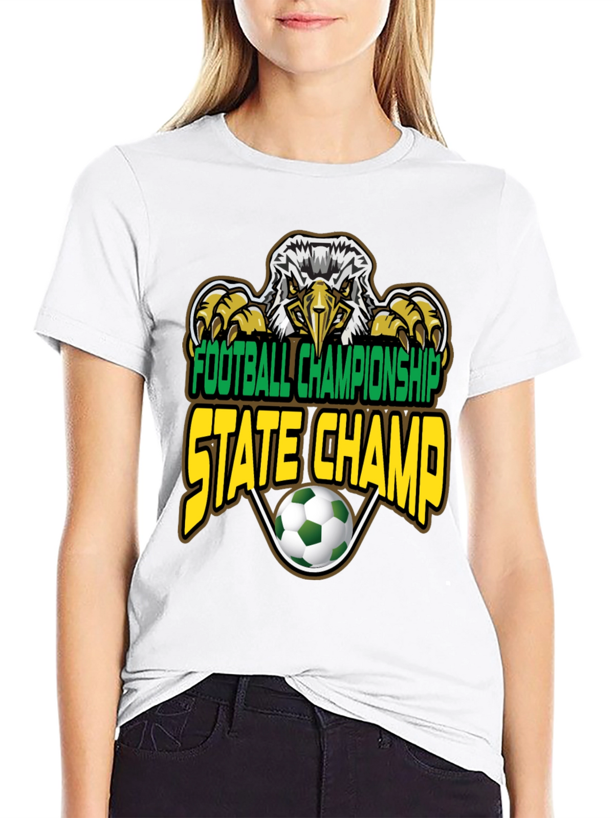 Football Championship State Champ Eagle T-Shirt
