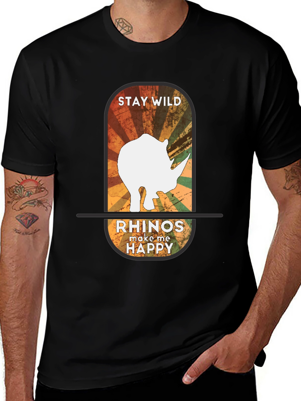 Stay Wild Rhinos Graphic Tee