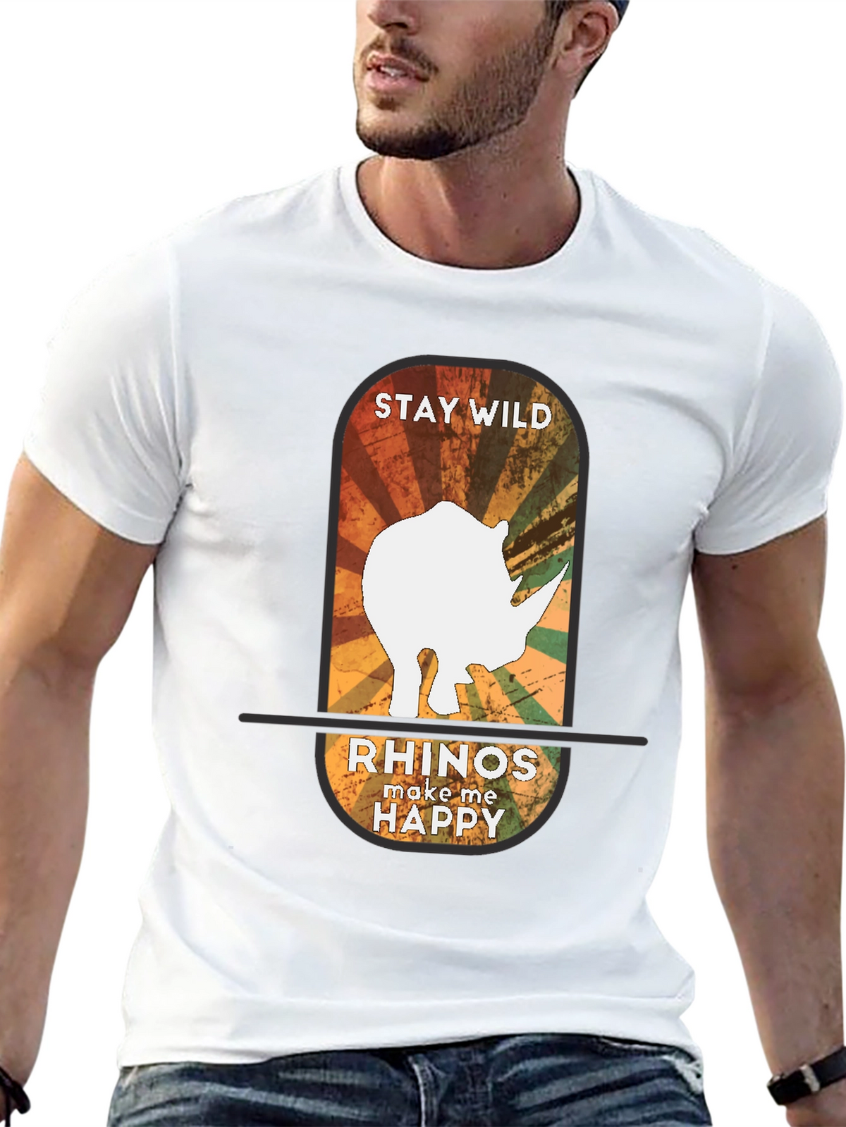 Stay Wild Rhinos Graphic Tee