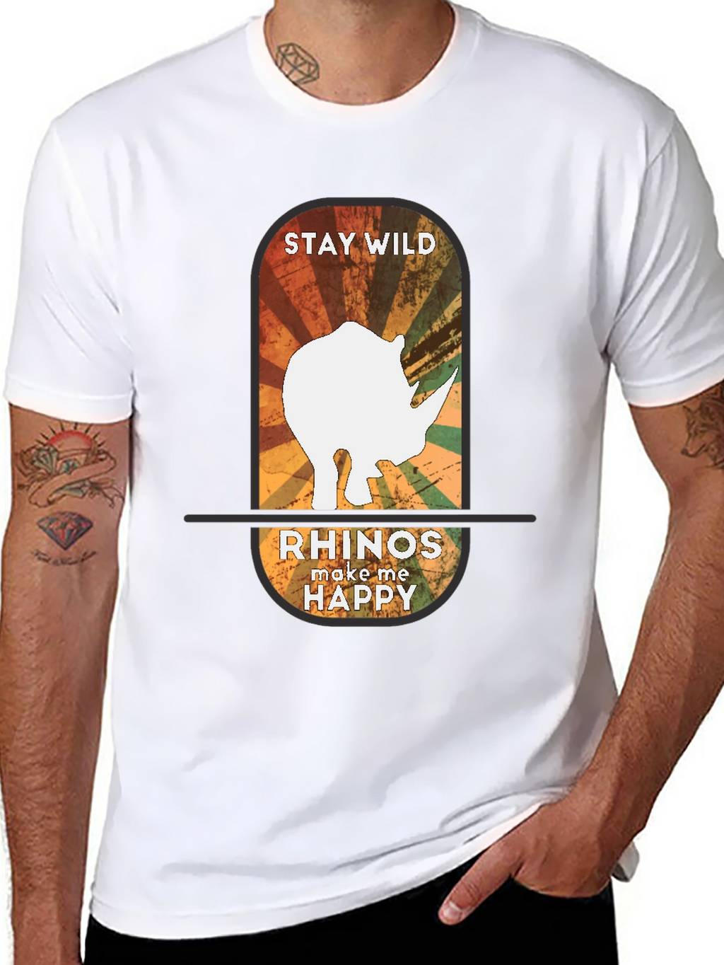 Stay Wild Rhinos Graphic Tee