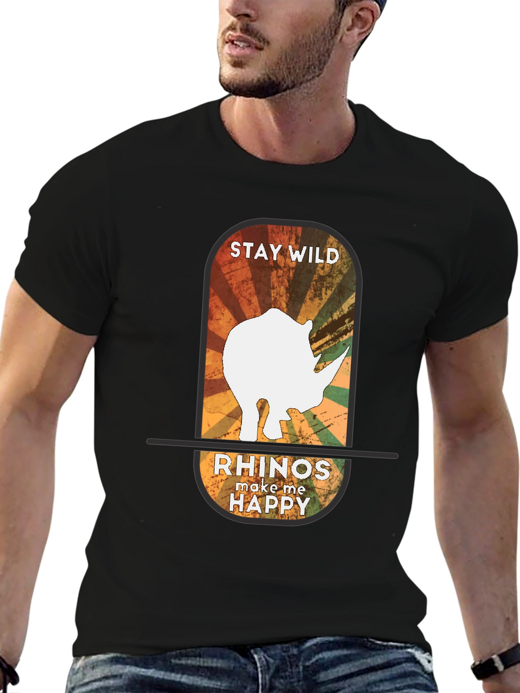 Stay Wild Rhinos Graphic Tee