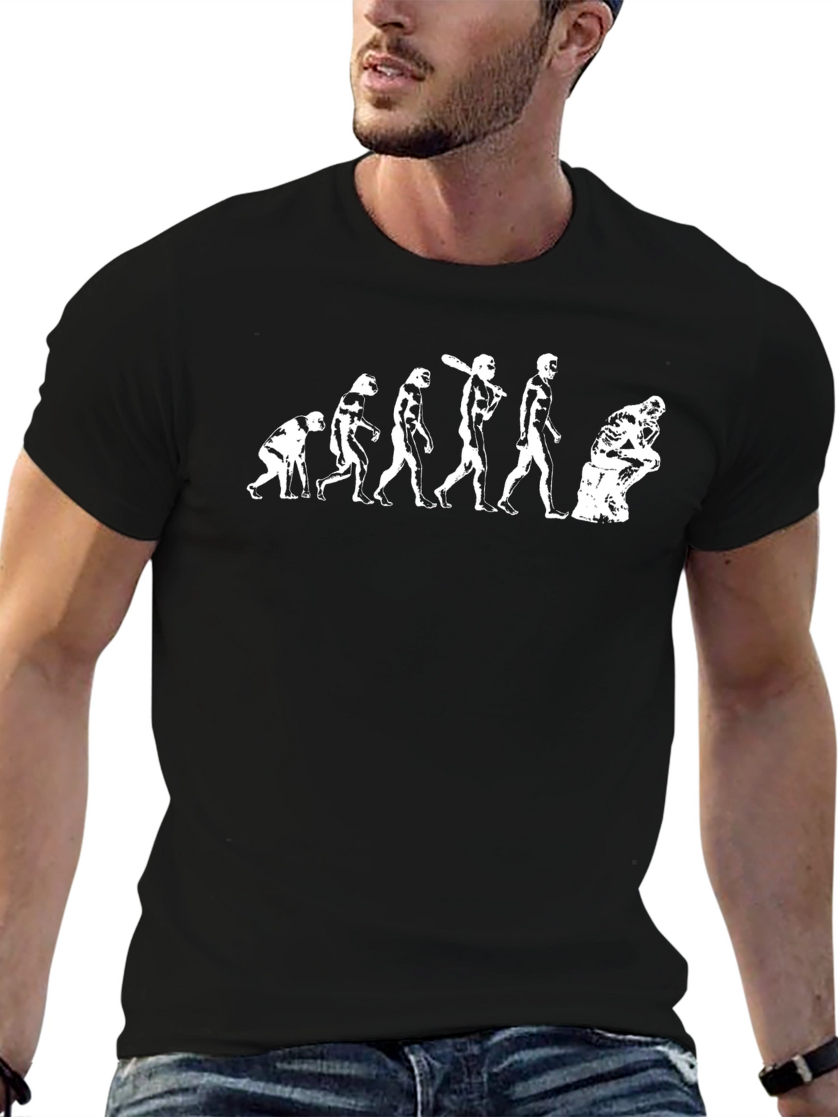 Evolution of Thought T-Shirt - Black Cotton Tee