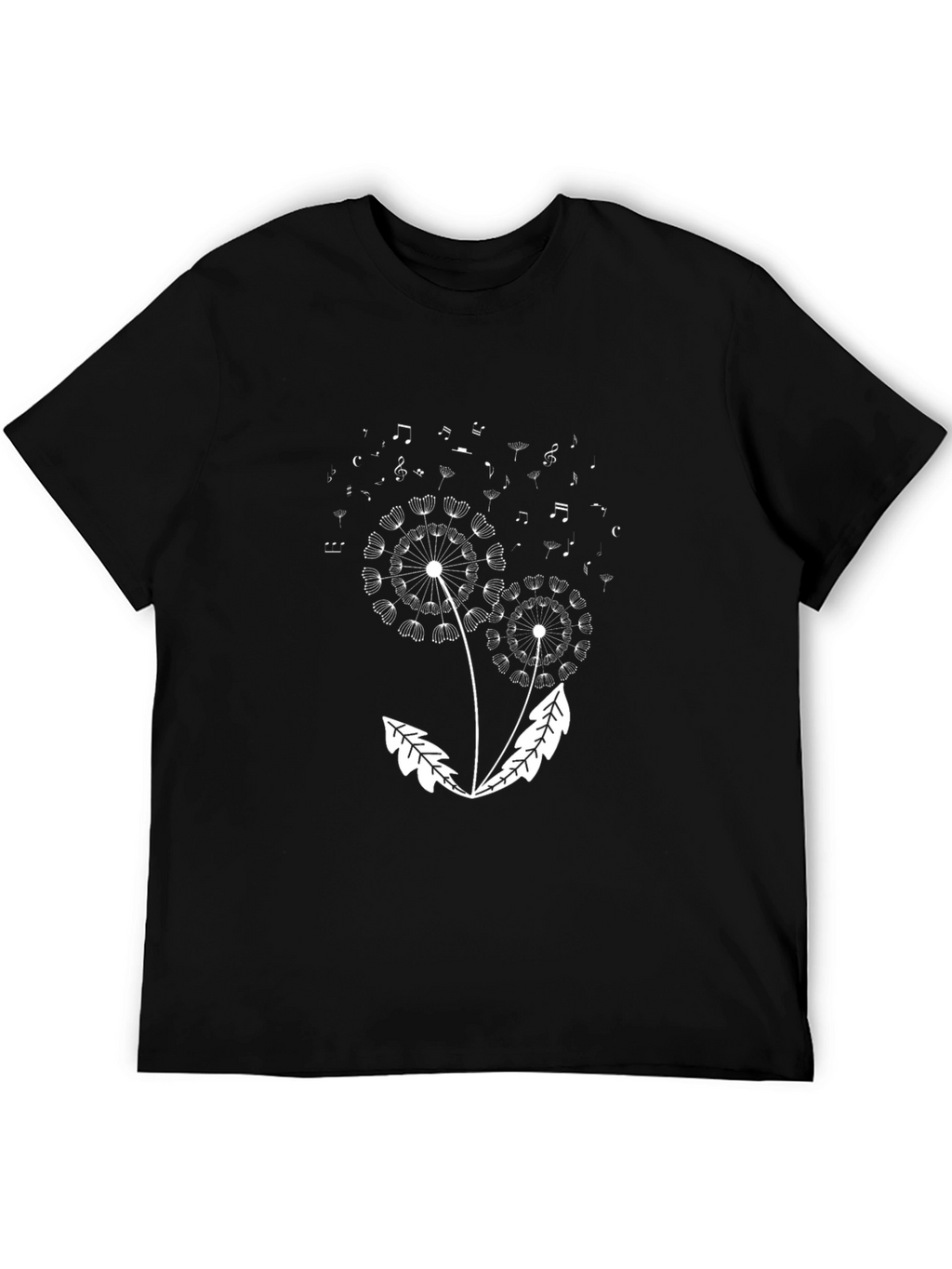 Dandelion Music Notes Graphic T-Shirt