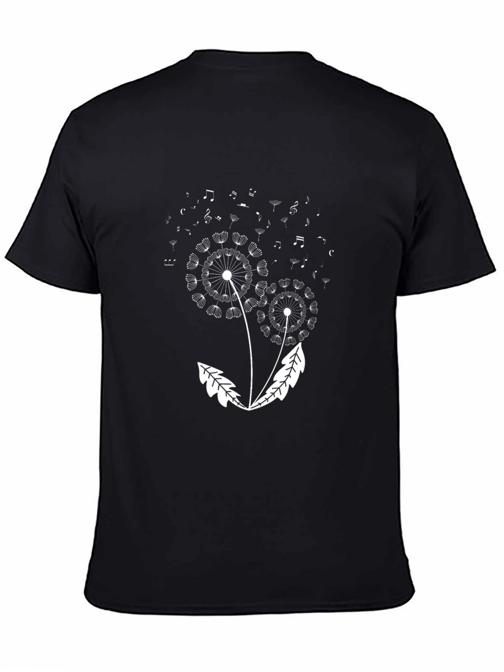 Dandelion Music Notes Graphic T-Shirt