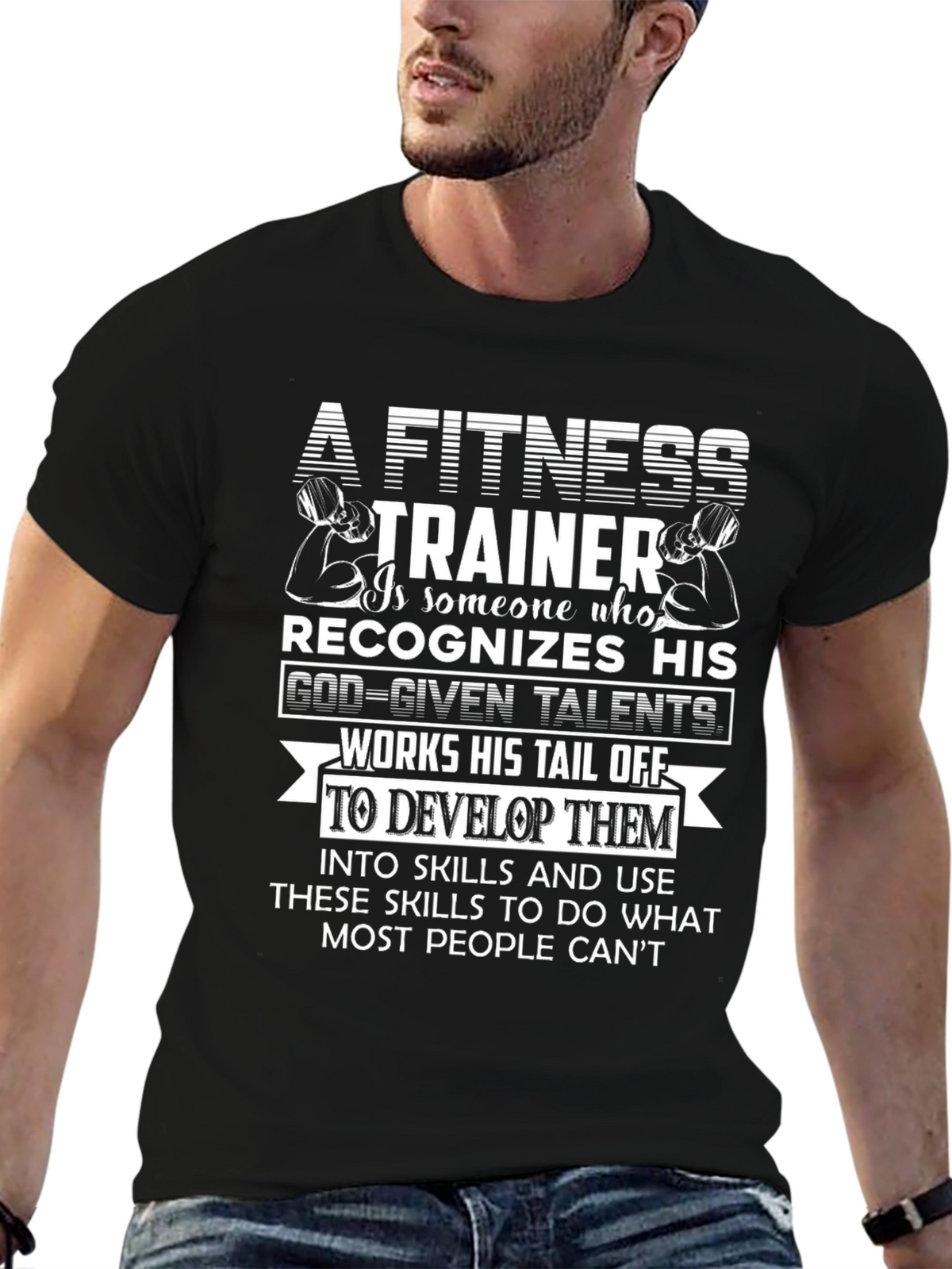 Fitness Trainer Motivational Graphic Tee