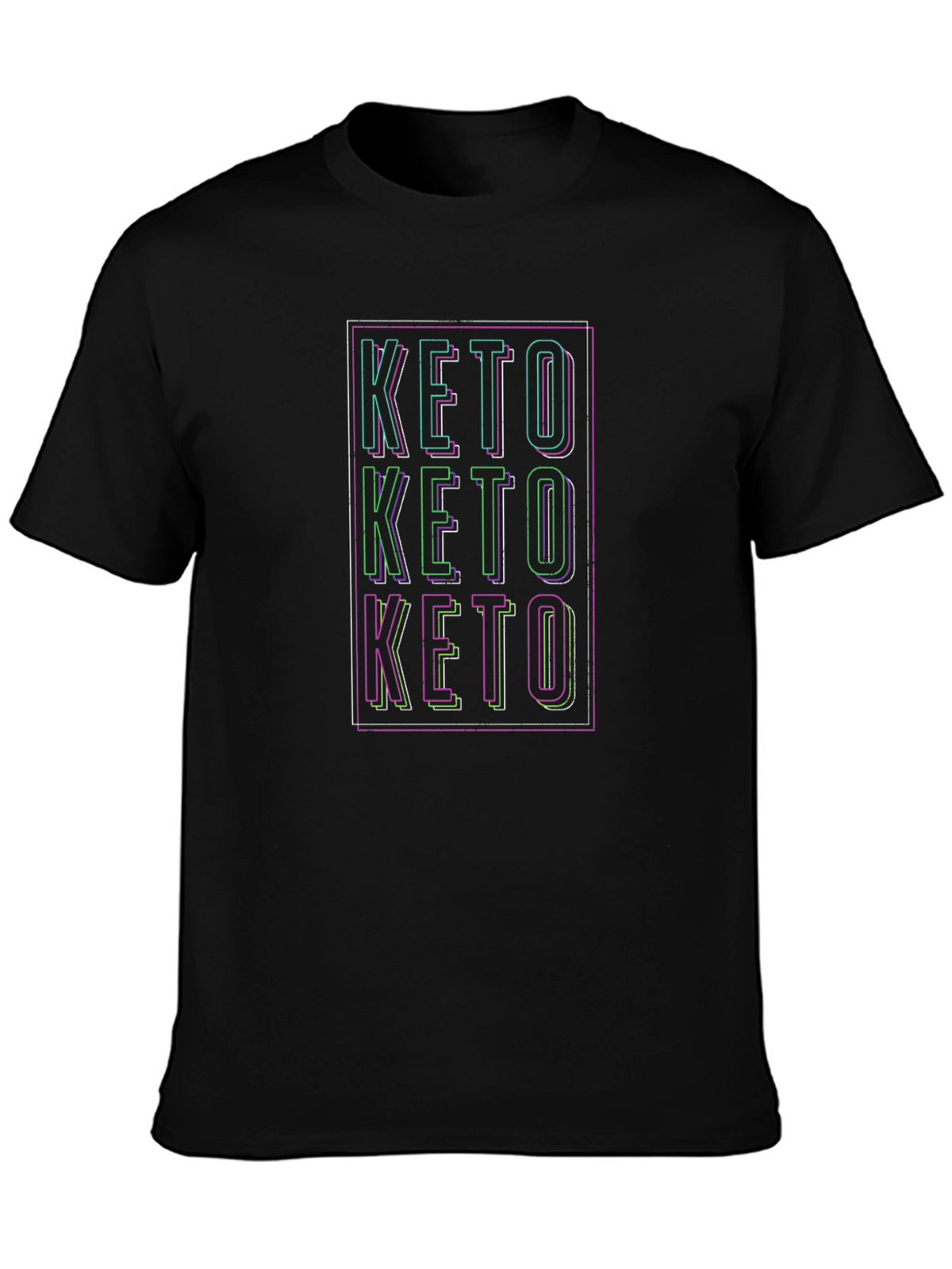 Keto Text Design Black T-Shirt