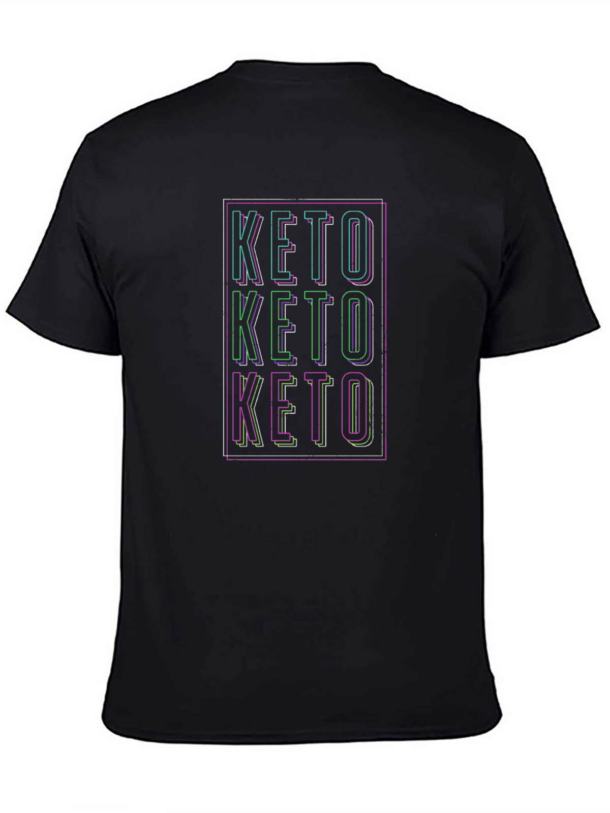 Keto Text Design Black T-Shirt