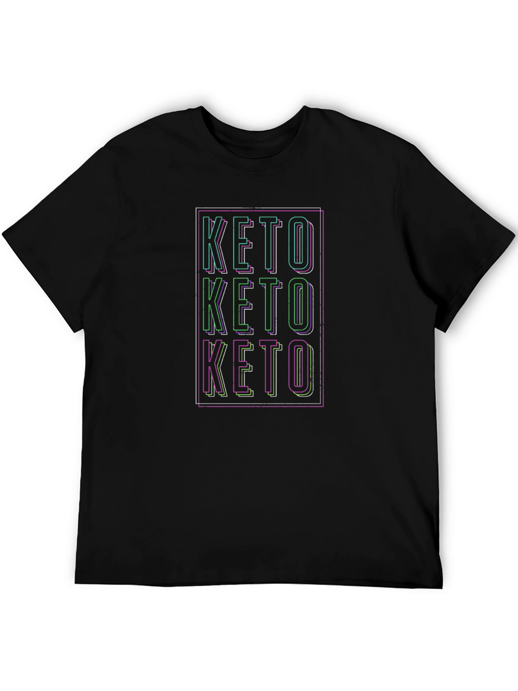 Keto Text Design Black T-Shirt