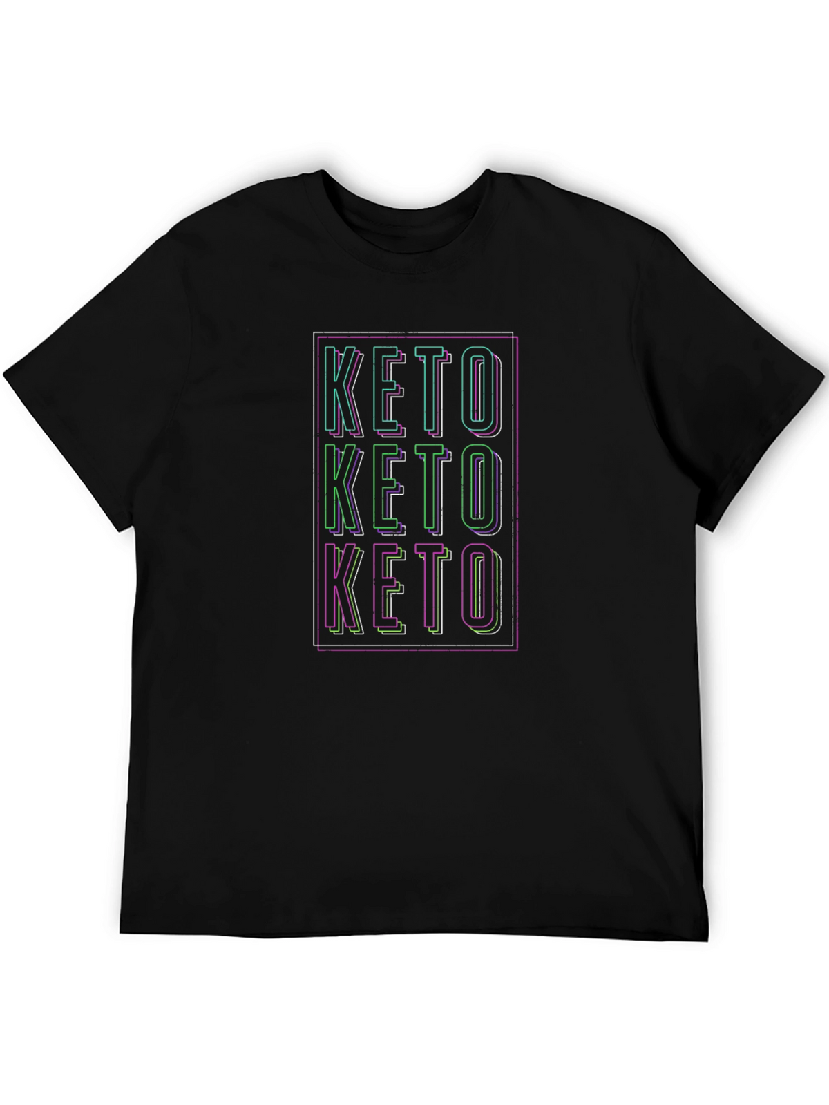 Keto Text Design Black T-Shirt