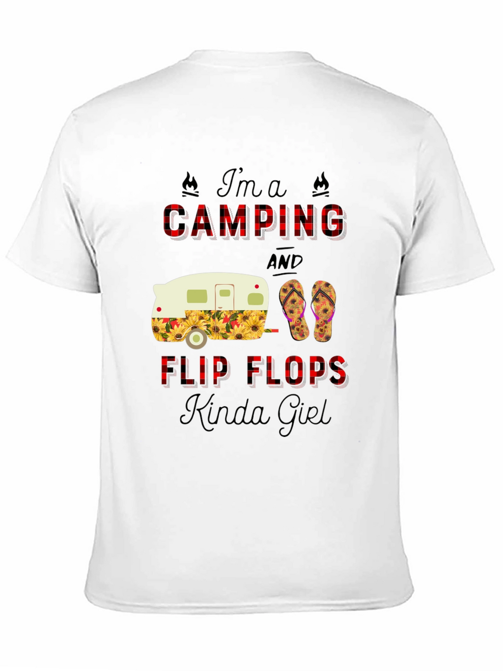 Camping & Flip Flops Graphic Tee