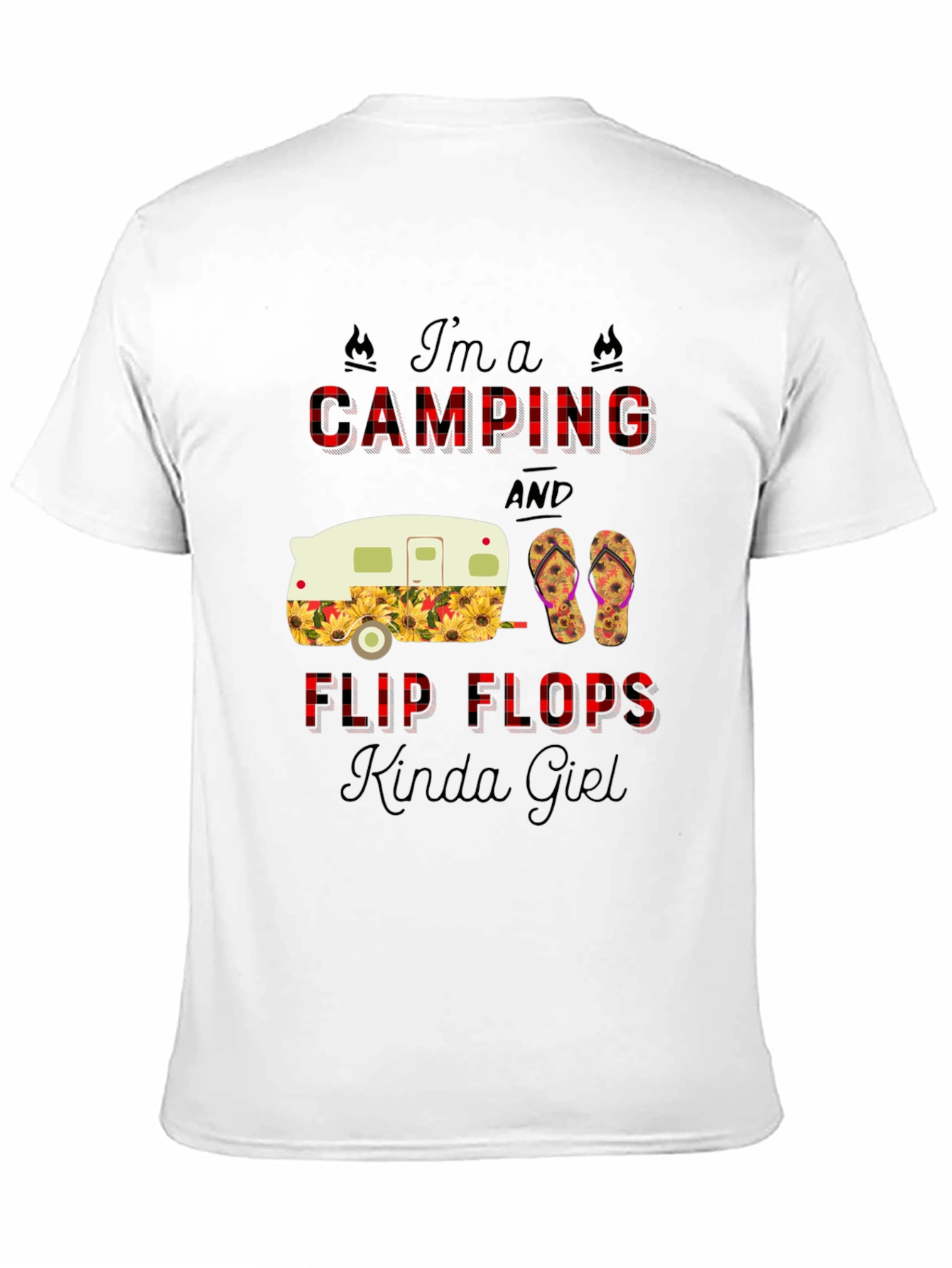Camping & Flip Flops Graphic Tee
