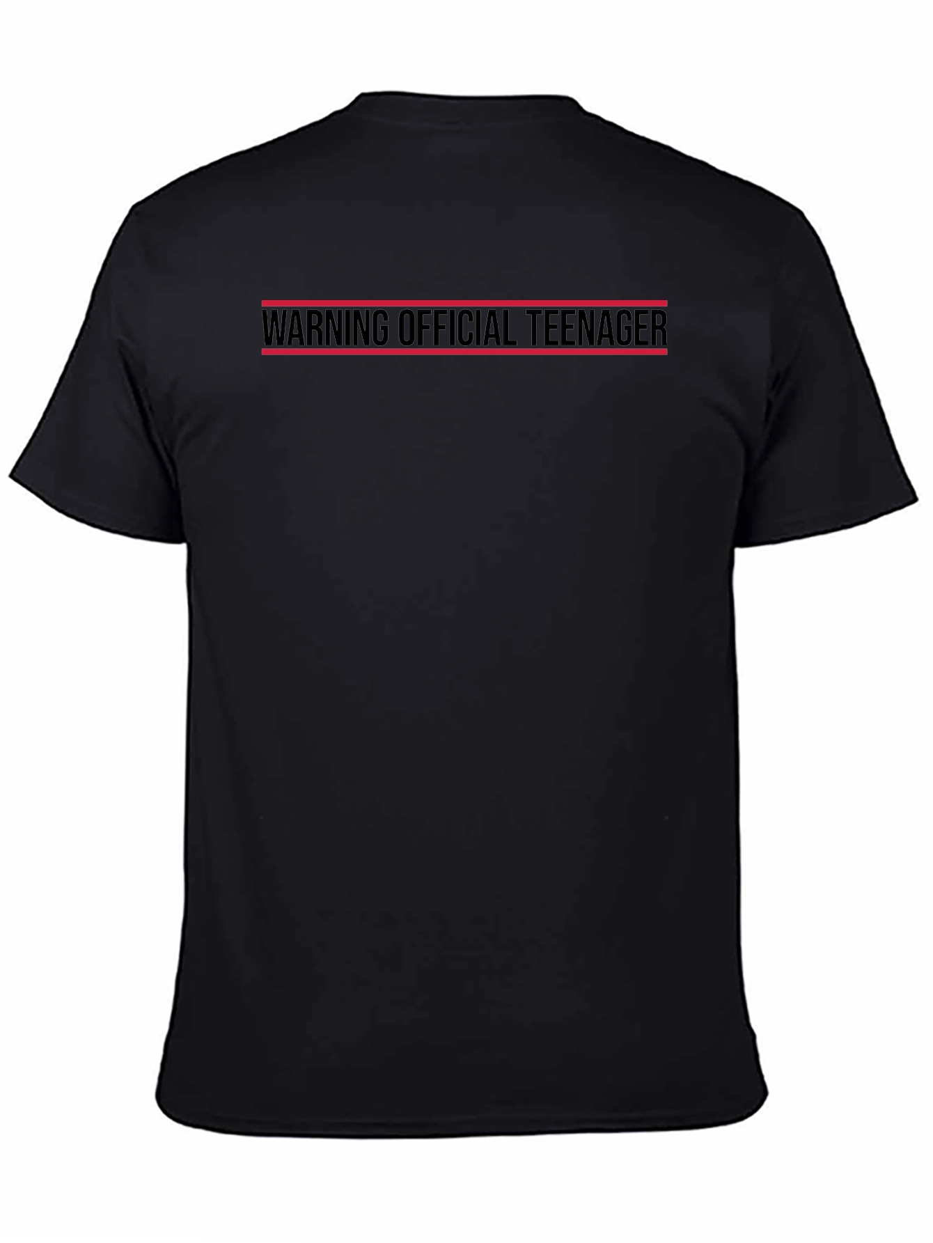 Warning Official Teenager Black T-Shirt