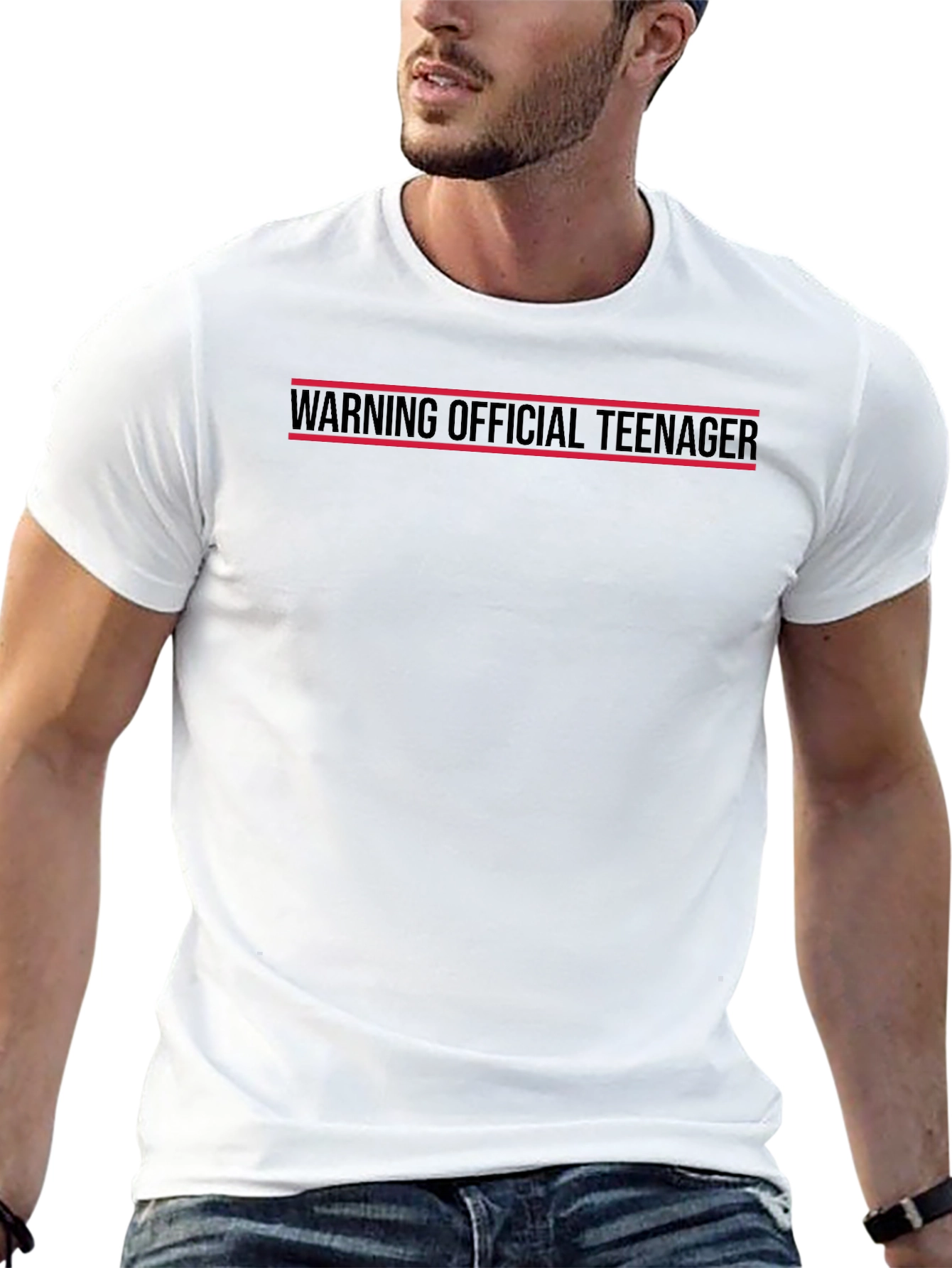 Warning Official Teenager Black T-Shirt