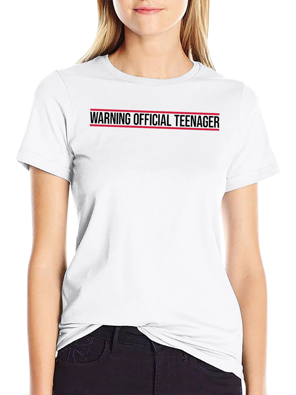 Warning Official Teenager Black T-Shirt