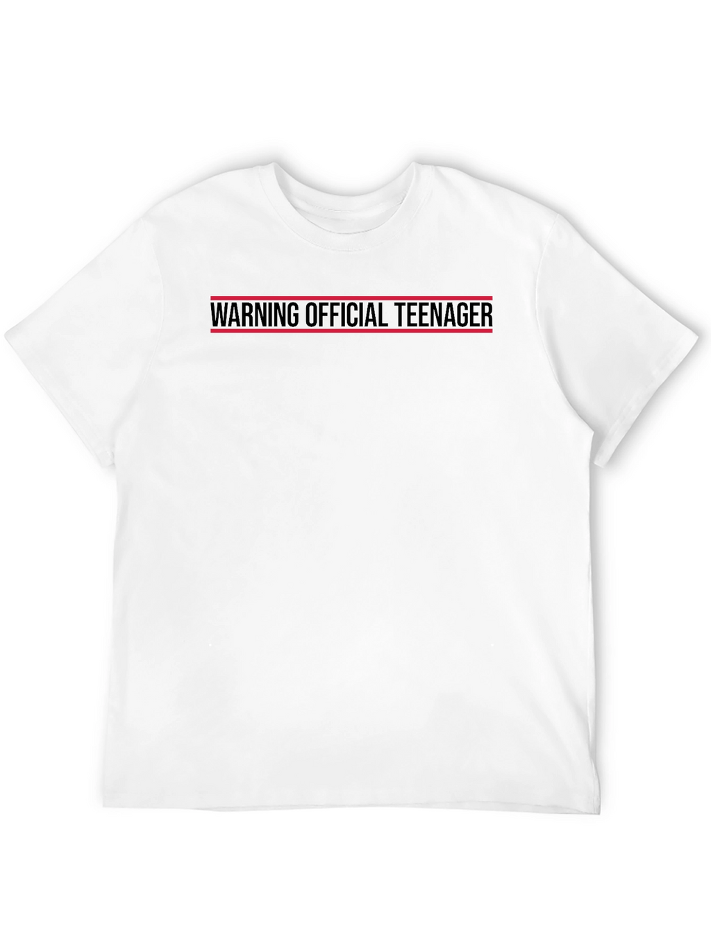 Warning Official Teenager Black T-Shirt