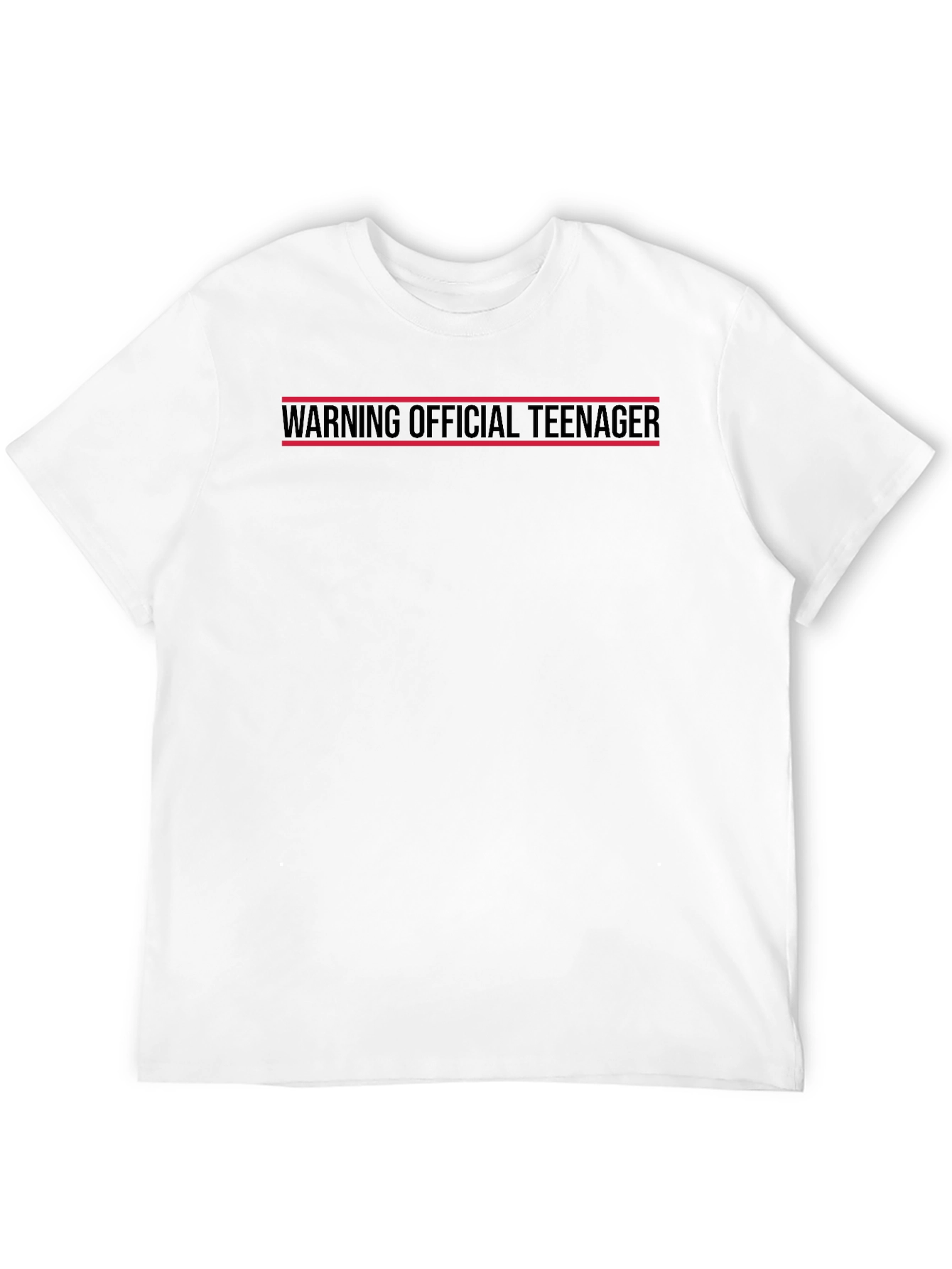 Warning Official Teenager Black T-Shirt