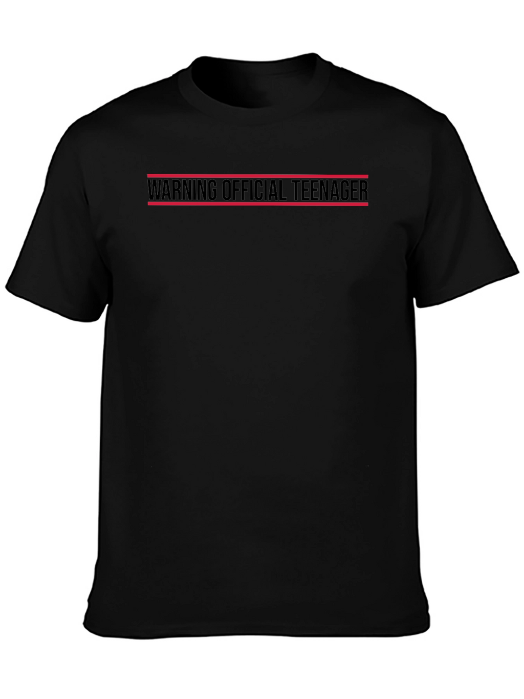 Warning Official Teenager Black T-Shirt