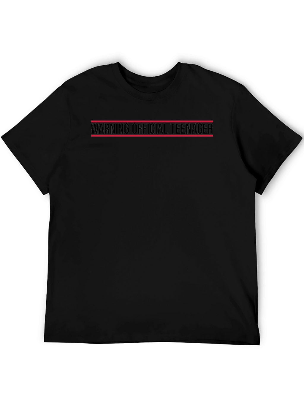 Warning Official Teenager Black T-Shirt