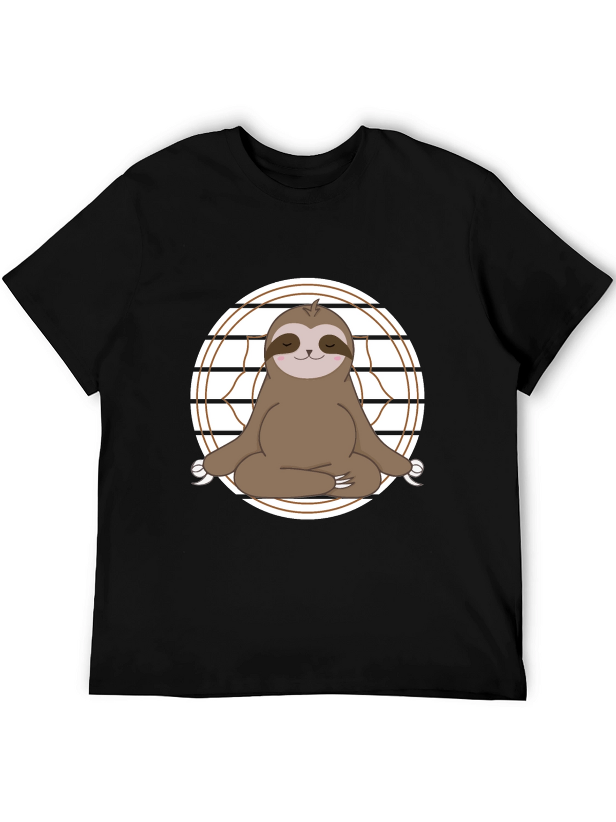 Yoga Sloth Graphic Tee - Relaxed Fit Cotton T-Shirt