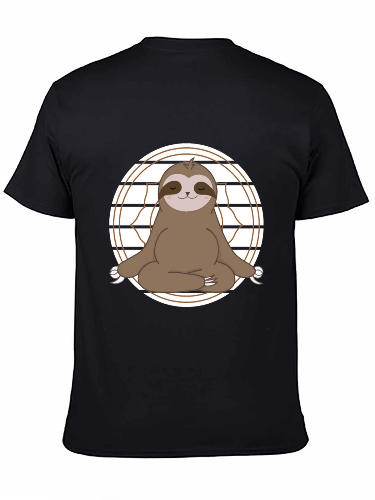 Yoga Sloth Graphic Tee - Relaxed Fit Cotton T-Shirt