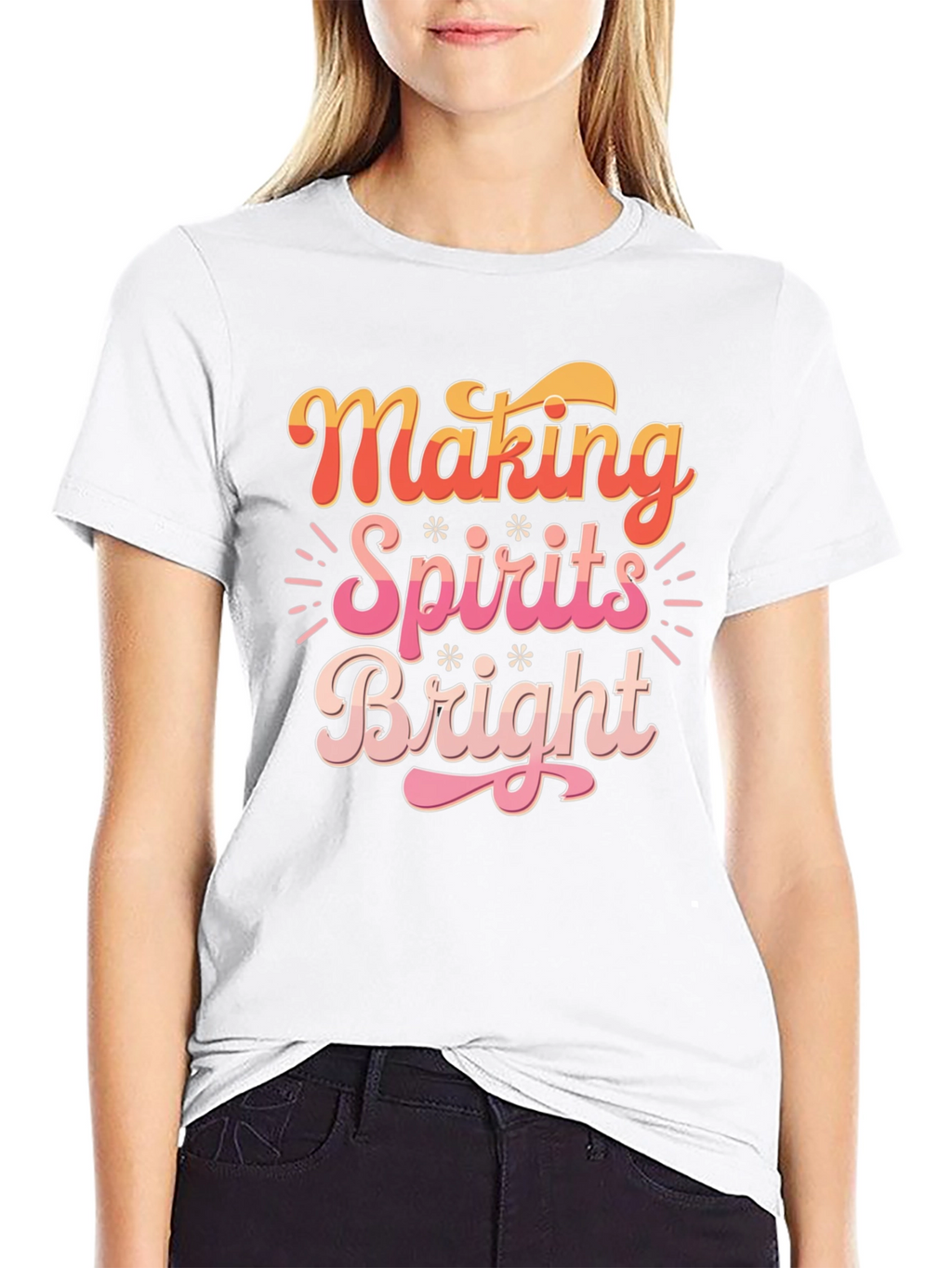 Making Spirits Bright Christmas Graphic Tee