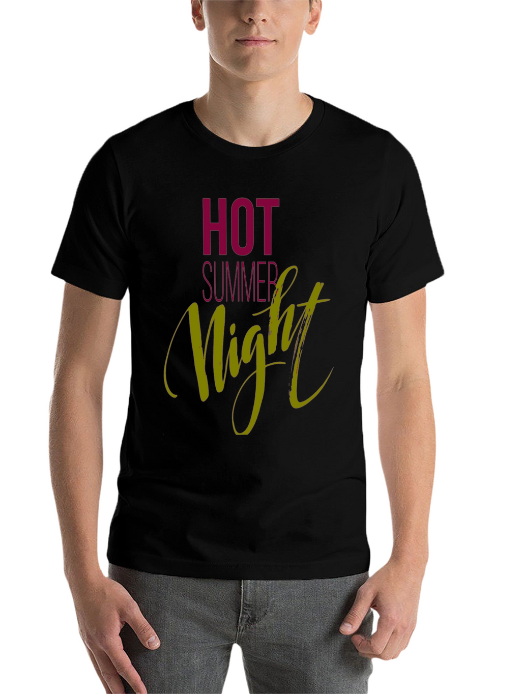Hot Summer Night Graphic Tee - Black