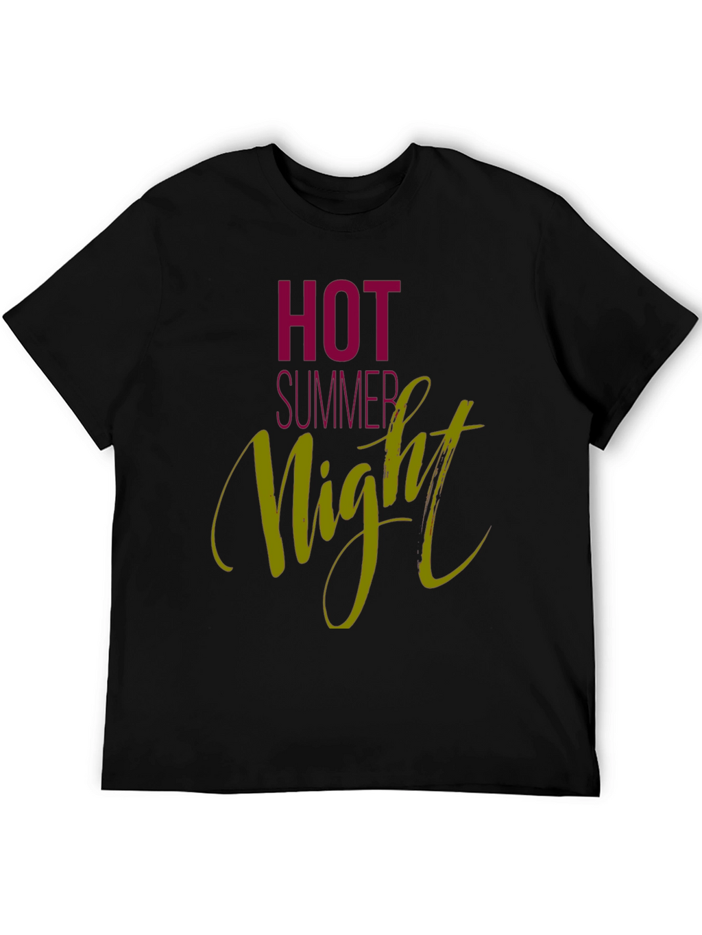 Hot Summer Night Graphic Tee - Black