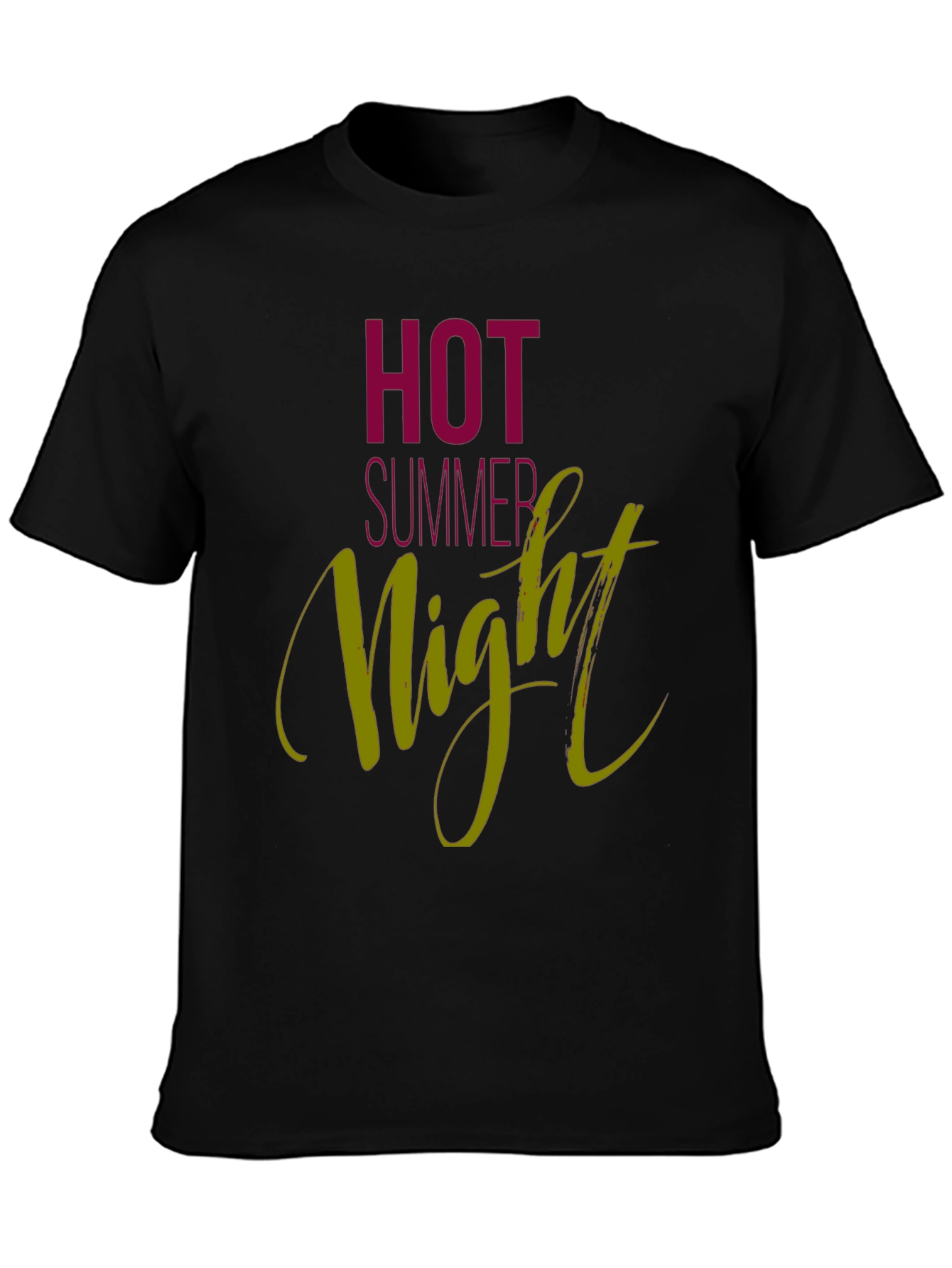 Hot Summer Night Graphic Tee - Black