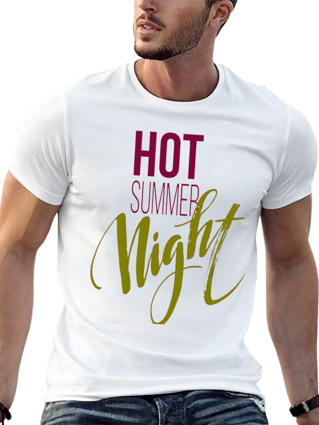 Hot Summer Night Graphic Tee - Black