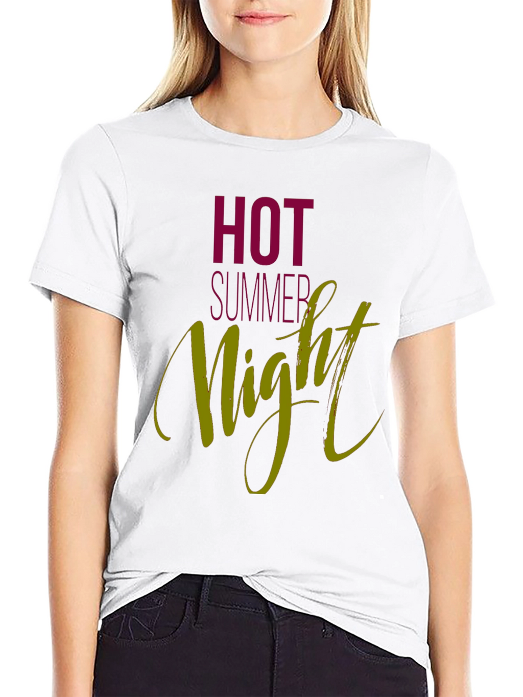 Hot Summer Night Graphic Tee - Black