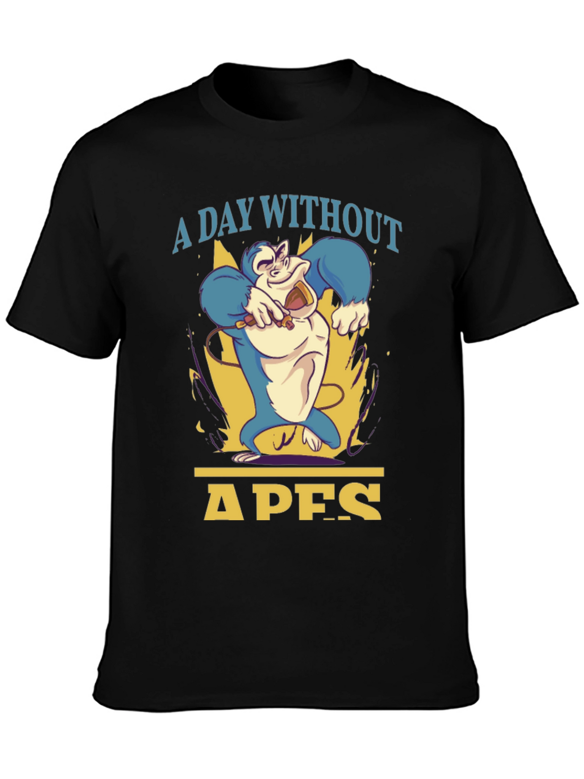 A Day Without Apes T-Shirt - Mens Black Tee