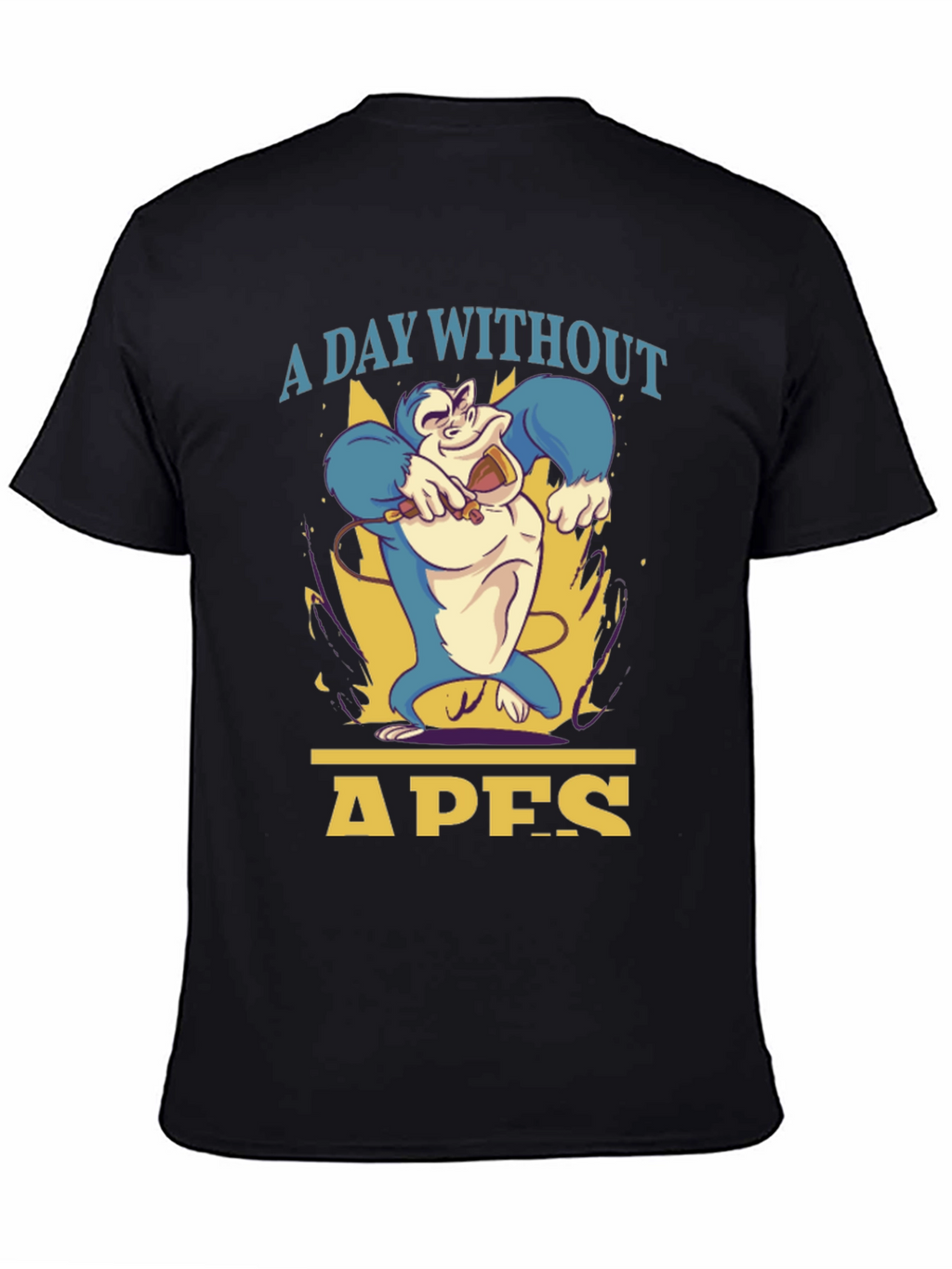 A Day Without Apes T-Shirt - Mens Black Tee