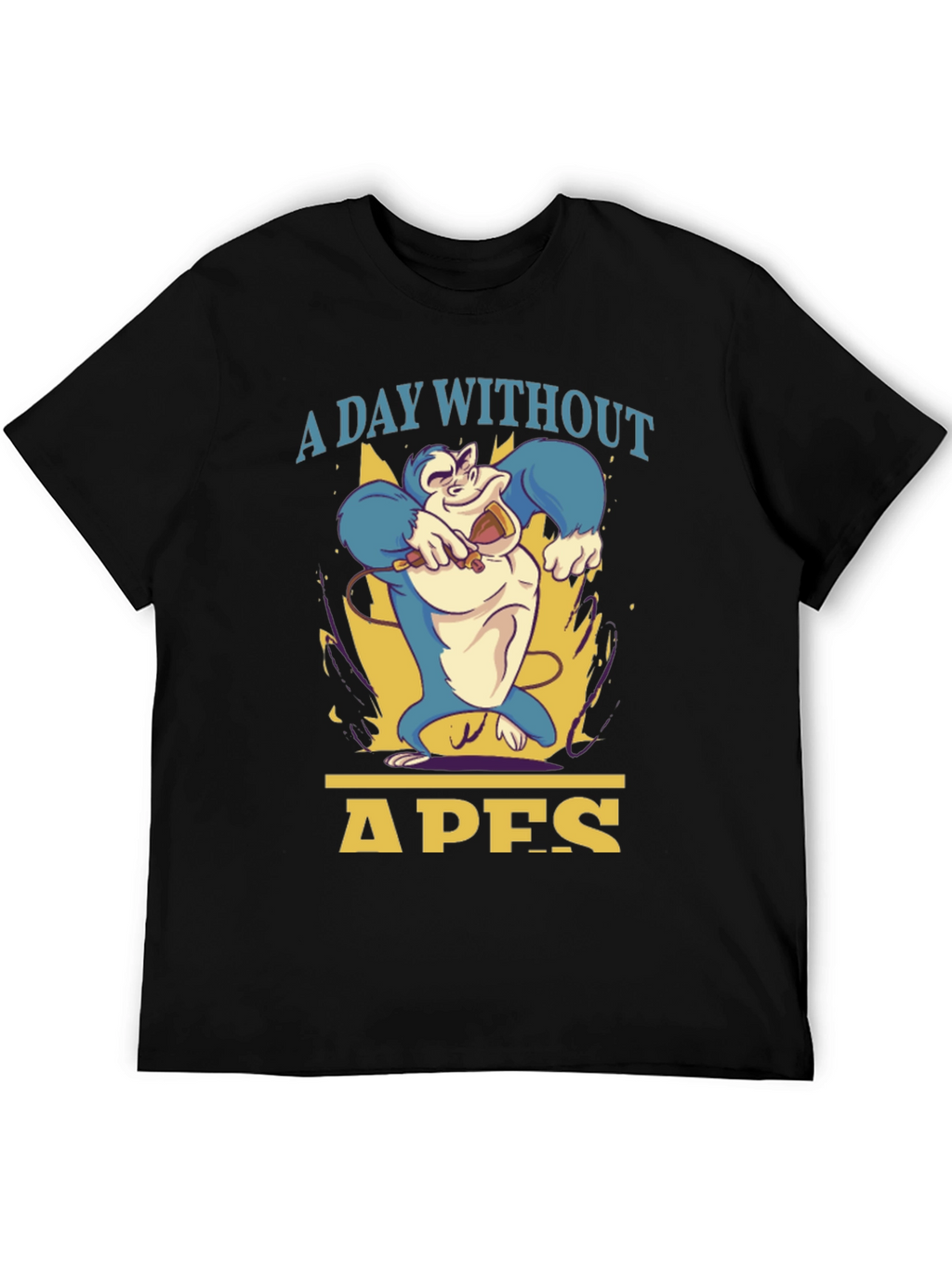 A Day Without Apes T-Shirt - Mens Black Tee