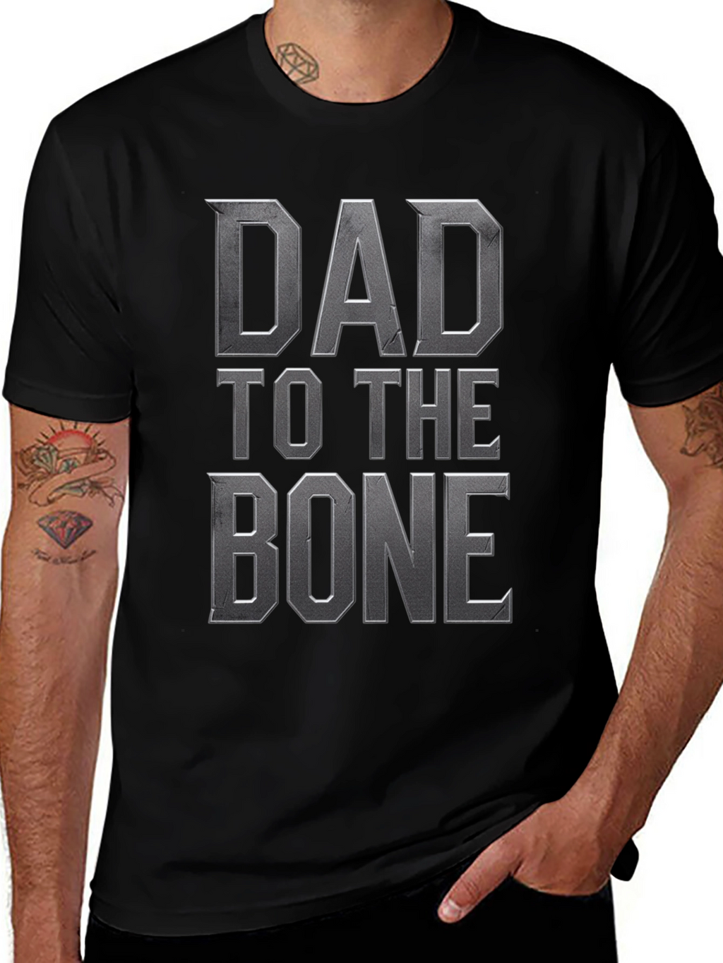 Dad to the Bone Graphic T-Shirt - Black
