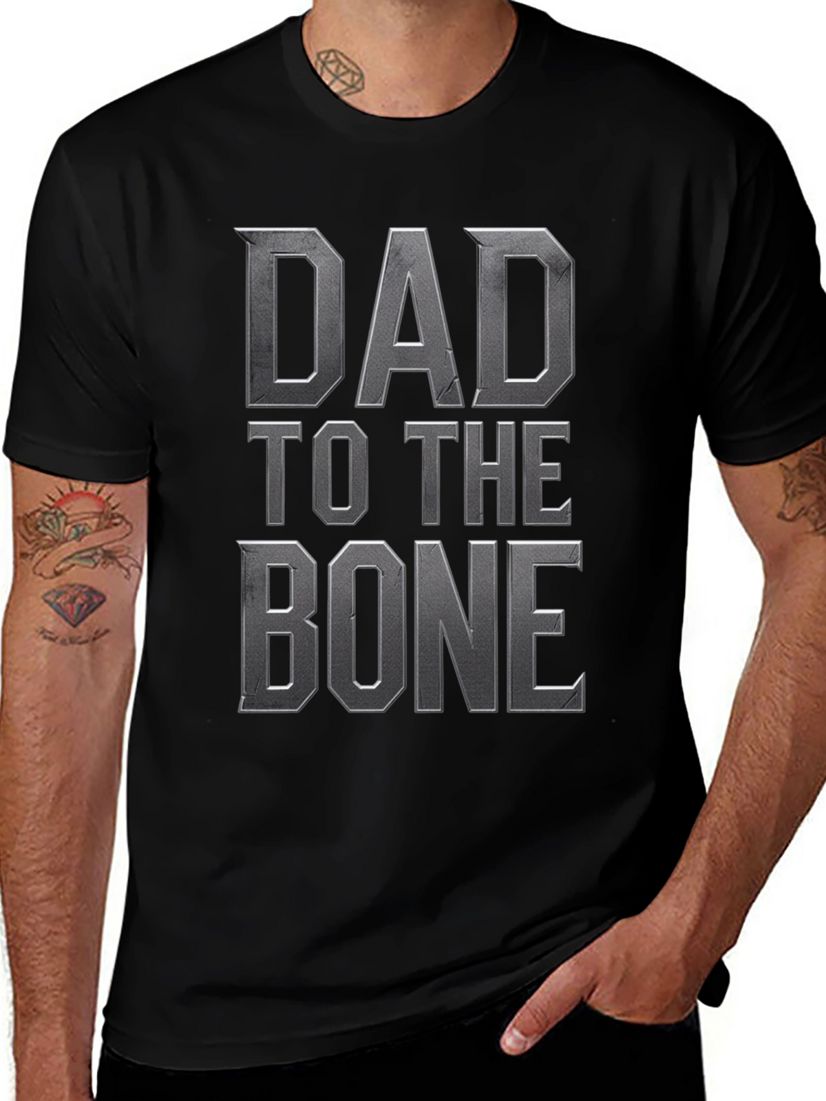 Dad to the Bone Graphic T-Shirt - Black