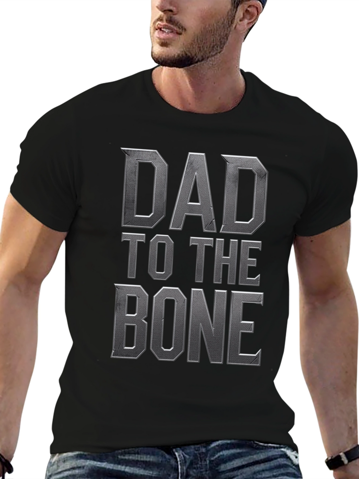 Dad to the Bone Graphic T-Shirt - Black
