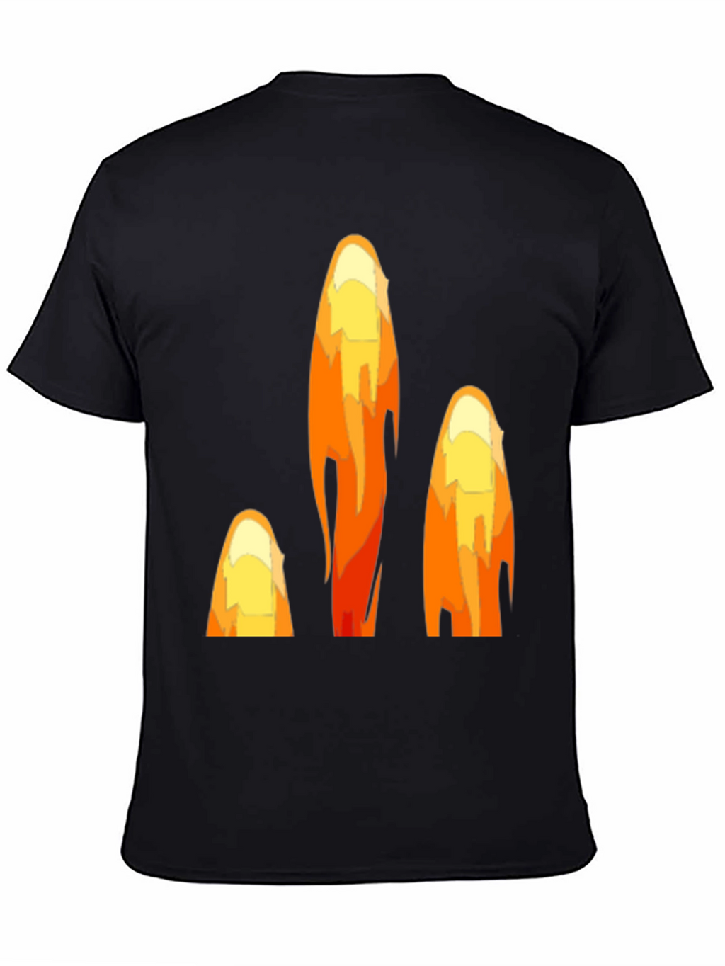 Fiery Peaks Graphic Black T-Shirt