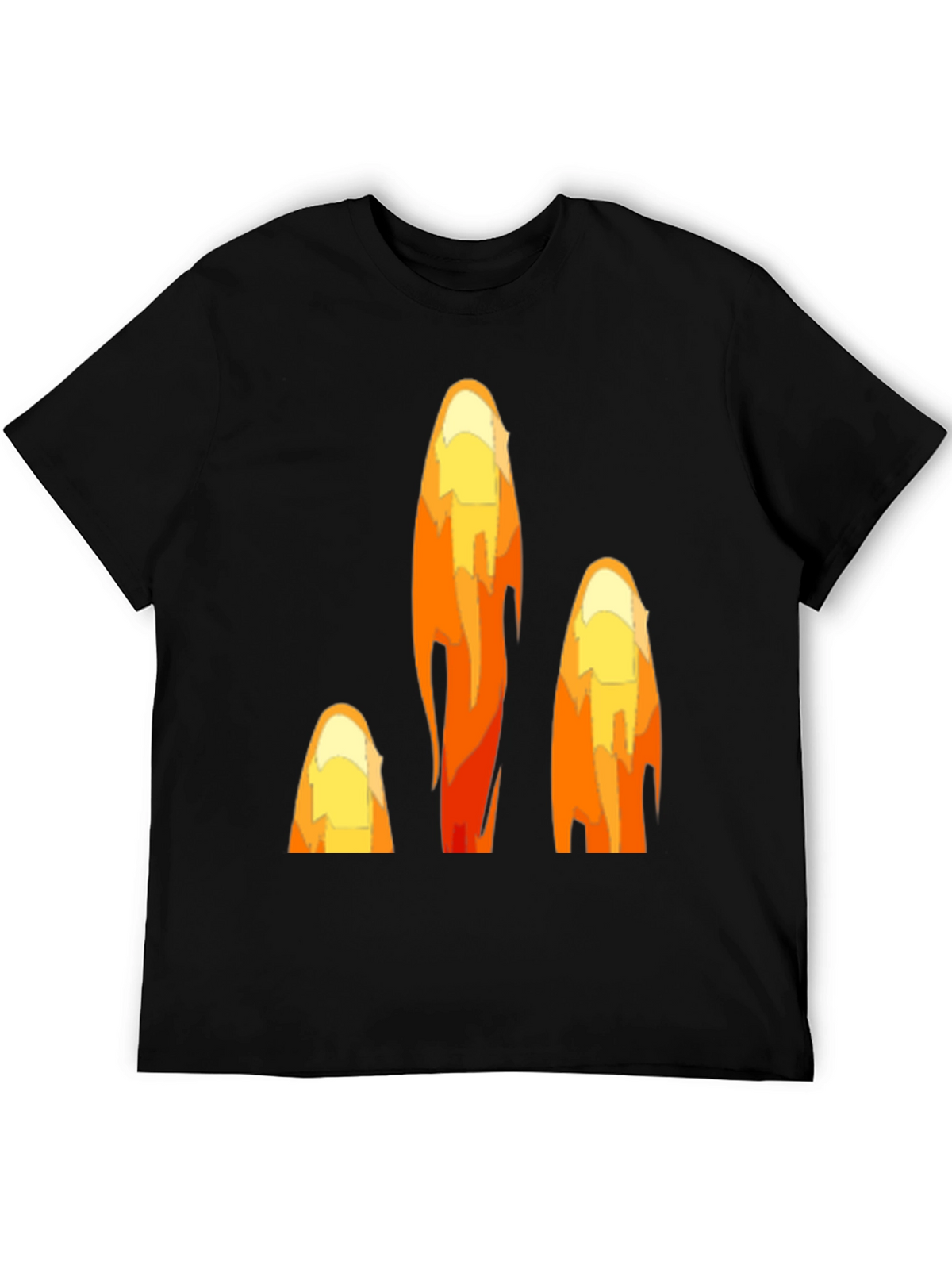 Fiery Peaks Graphic Black T-Shirt