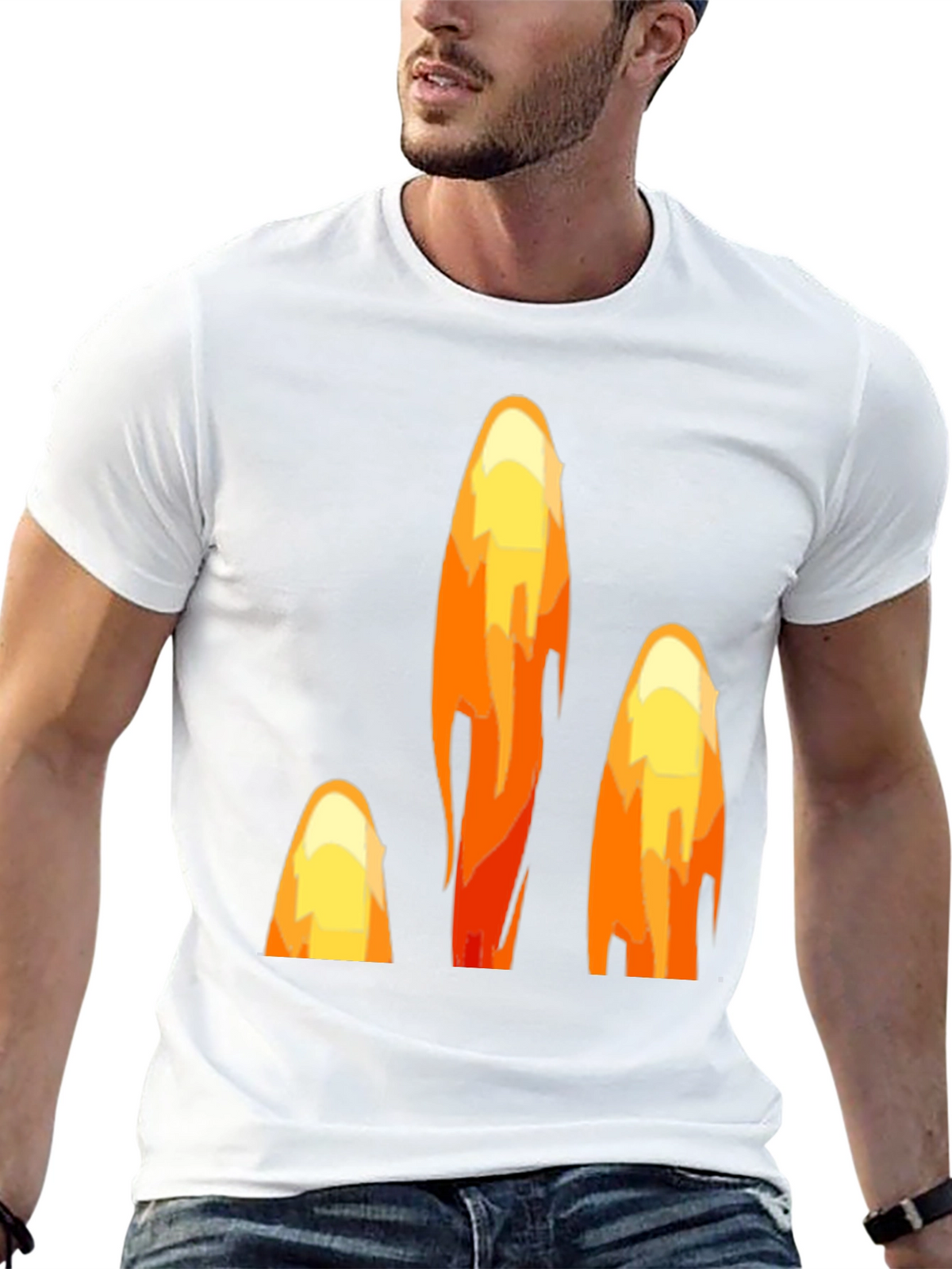Fiery Peaks Graphic Black T-Shirt